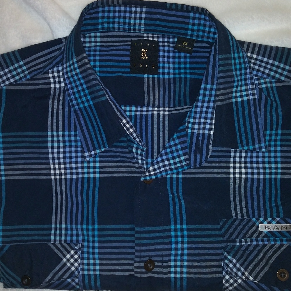 Kani Gold Mens 2x Plaid shirt